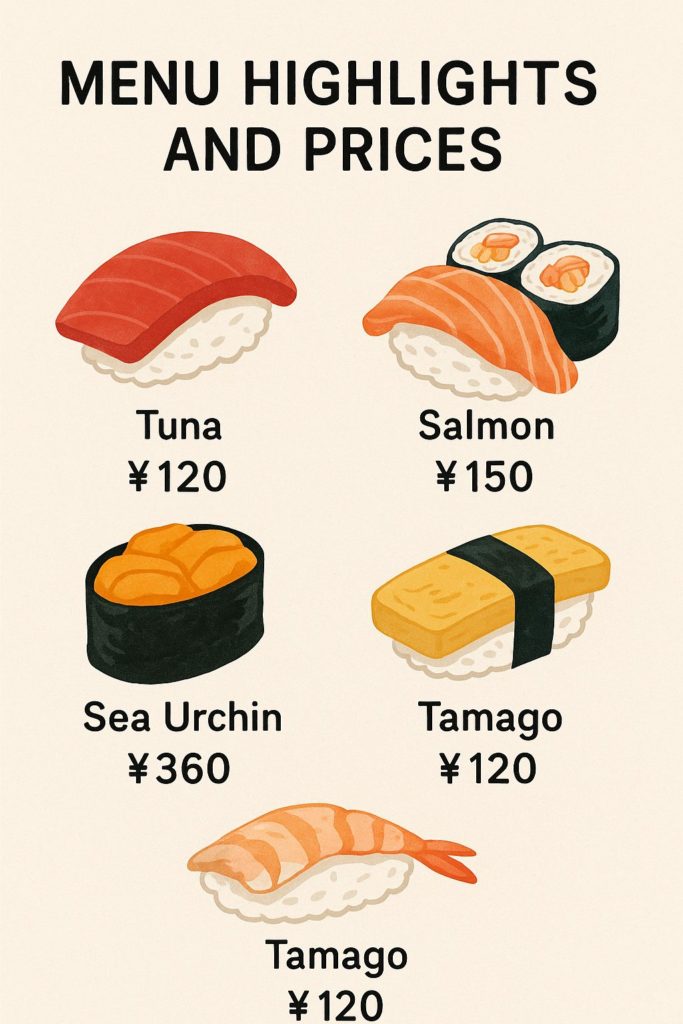 Menu Highlights and Prices