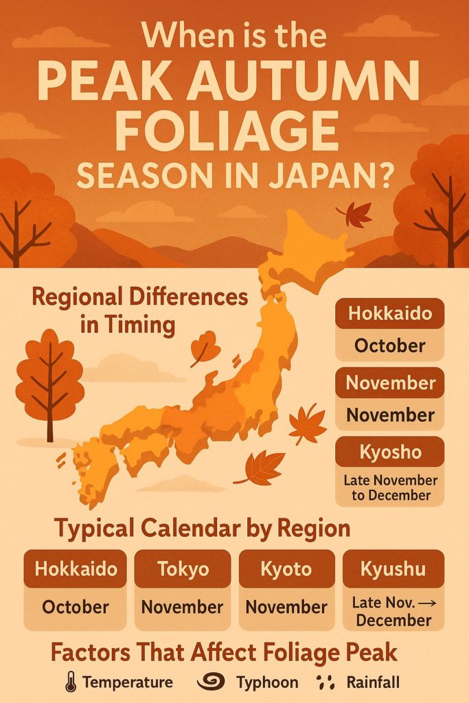 When is the Peak Autumn Foliage Season in Japan?