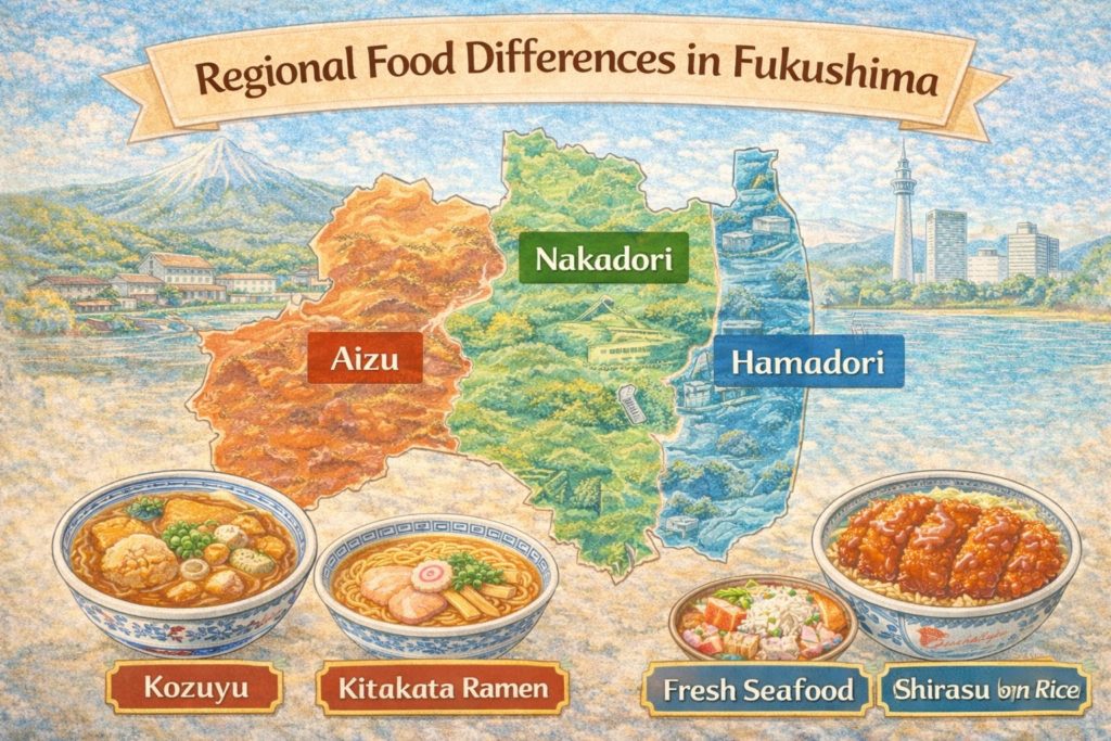 Regional Food Differences in Fukushima